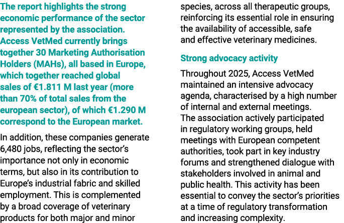 The report highlights the strong economic performance of the sector represented by the association. Access VetMed cur...