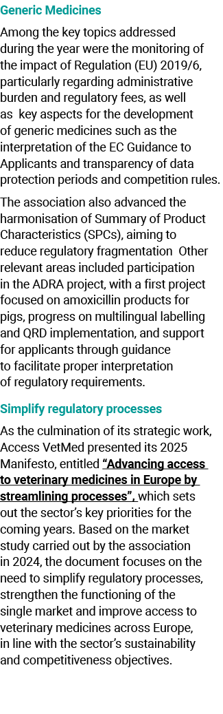 Generic Medicines Among the key topics addressed during the year were the monitoring of the impact of Regulation (EU)...