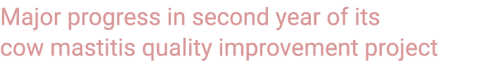 Major progress in second year of its cow mastitis quality improvement project