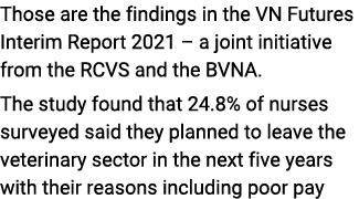 Those are the findings in the VN Futures Interim Report 2021   a joint initiative from the RCVS and the BVNA  The stu   