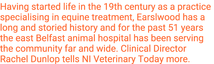 Having started life in the 19th century as a practice specialising in equine treatment, Earslwood has a long and stor   