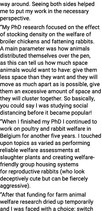 way around  Seeing both sides helped me to put my work in the necessary perspective   My PhD research focused on the    