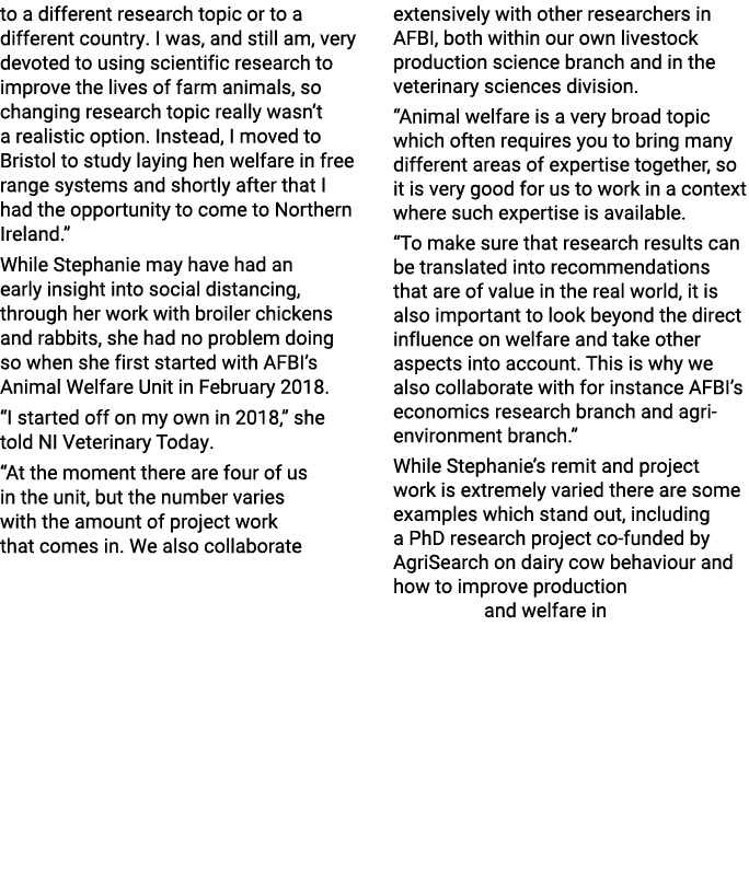 to a different research topic or to a different country  I was, and still am, very devoted to using scientific resear   