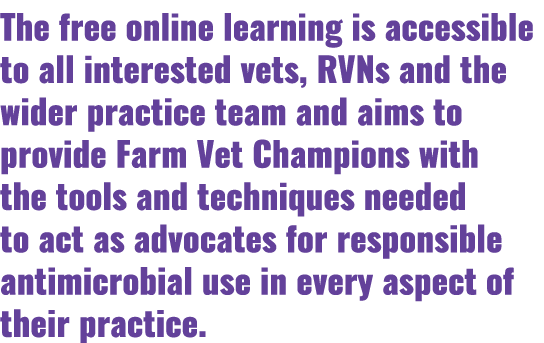 The free online learning is accessible to all interested vets, RVNs and the wider practice team and aims to provide F   