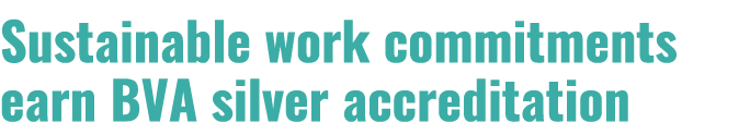 Sustainable work commitments earn BVA silver accreditation 