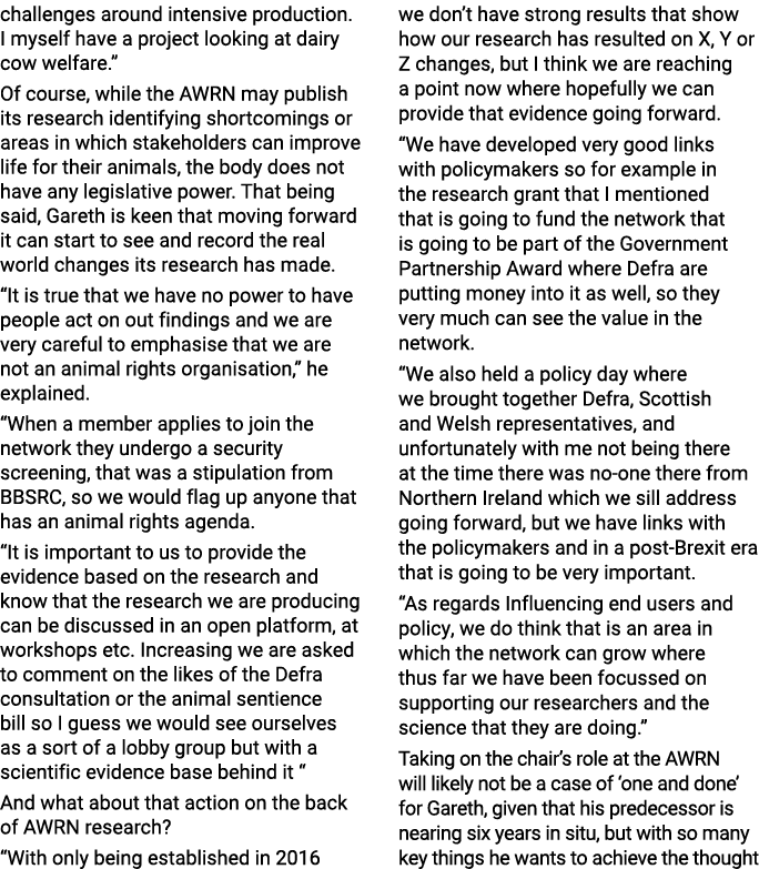 challenges around intensive production  I myself have a project looking at dairy cow welfare   Of course, while the A   