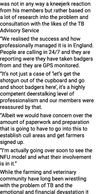 was not in any way a kneejerk reaction from his members but rather based on a lot of research into the problem and co   