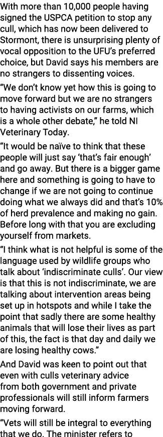 With more than 10,000 people having signed the USPCA petition to stop any cull, which has now been delivered to Storm   