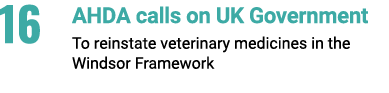 16 AHDA calls on UK Government To reinstate veterinary medicines in the Windsor Framework