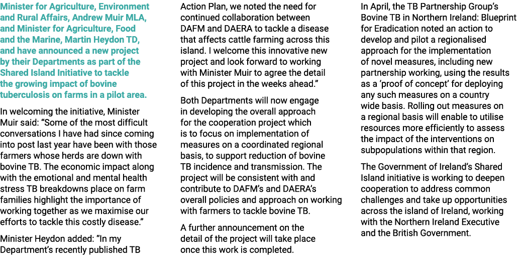 Minister for Agriculture, Environment and Rural Affairs, Andrew Muir MLA, and Minister for Agriculture, Food and the ...