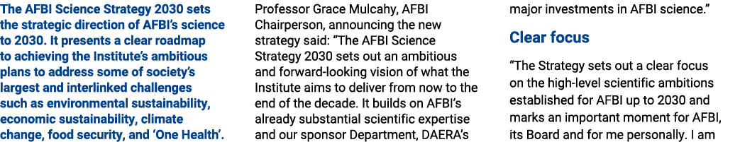 The AFBI Science Strategy 2030 sets the strategic direction of AFBI’s science to 2030. It presents a clear roadmap to...