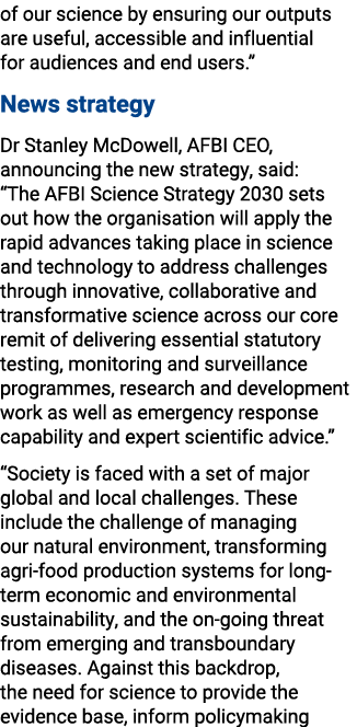 of our science by ensuring our outputs are useful, accessible and influential for audiences and end users.” News stra...