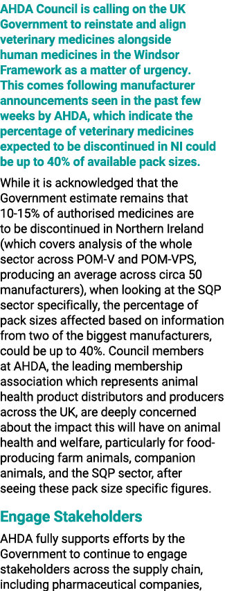 AHDA Council is calling on the UK Government to reinstate and align veterinary medicines alongside human medicines in...