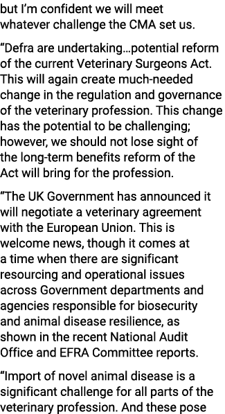 but I’m confident we will meet whatever challenge the CMA set us. “Defra are undertaking…potential reform of the curr...
