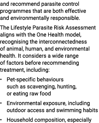 and recommend parasite control programmes that are both effective and environmentally responsible. The Lifestyle Para...