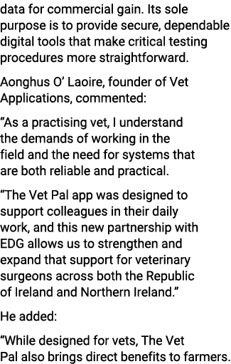 data for commercial gain. Its sole purpose is to provide secure, dependable digital tools that make critical testing ...