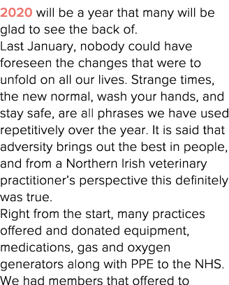 2020 will be a year that many will be glad to see the back of  Last January, nobody could have foreseen the changes t   