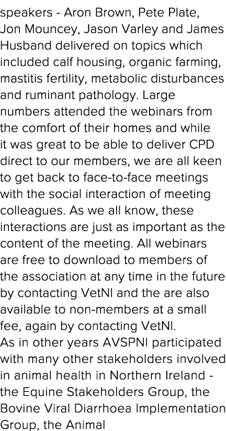 speakers - Aron Brown, Pete Plate, Jon Mouncey, Jason Varley and James Husband delivered on topics which included cal   