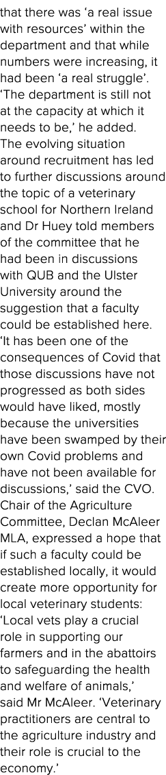 that there was  a real issue with resources  within the department and that while numbers were increasing, it had bee   