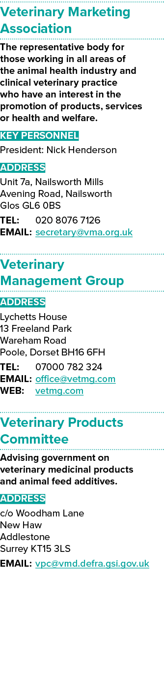 Veterinary Marketing Association The representative body for those working in all areas of the animal health industry   