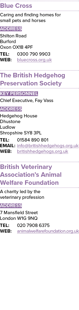 Blue Cross Caring and finding homes for small pets and horses ADDRESS Shilton Road Burford Oxon OX18 4PF TEL: 0300 79   