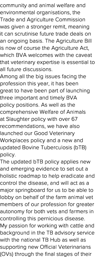 community and animal welfare and environmental organisations, the Trade and Agriculture Commission was given a strong   