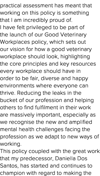 practical assessment has meant that working on this policy is something that I am incredibly proud of  I have felt pr   
