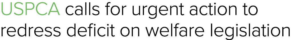 USPCA calls for urgent action to redress deficit on welfare legislation