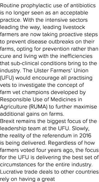 Routine prophylactic use of antibiotics is no longer seen as an acceptable practice  With the intensive sectors leadi   