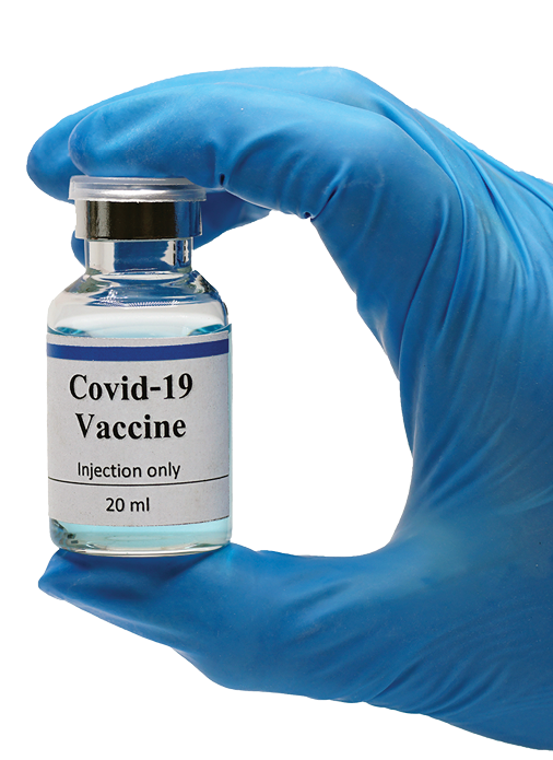 Doctors holding a bottle of covid-19 nCoV Coronavirus  isolated on a white background 
