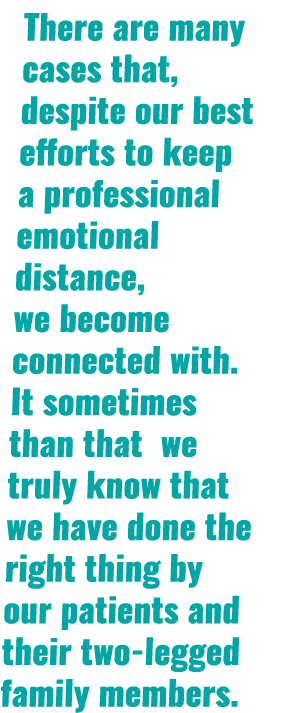 There are many cases that, despite our best efforts to keep a professional emotional distance, we become connected wi   