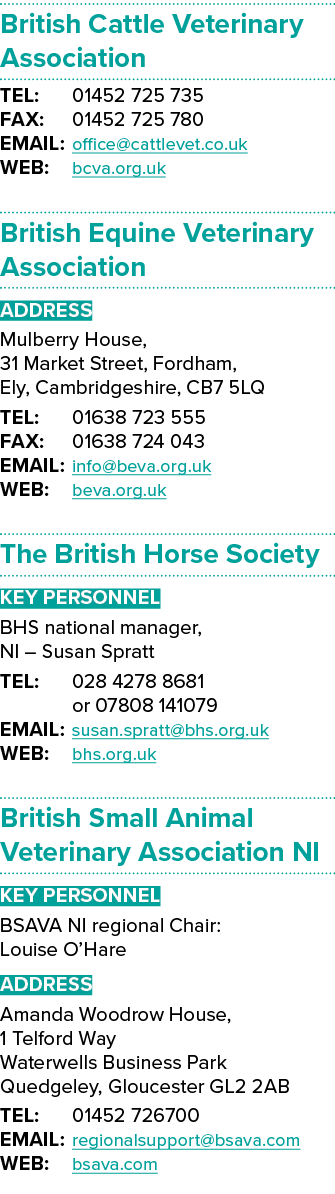 British Cattle Veterinary Association TEL: 01452 725 735 FAX: 01452 725 780 EMAIL: office cattlevet co uk WEB: bcva o   