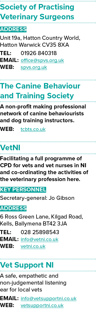 Society of Practising Veterinary Surgeons ADDRESS Unit 19a, Hatton Country World, Hatton Warwick CV35 8XA TEL: 01926    
