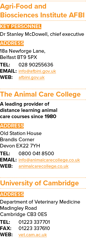 Agri-Food and Biosciences Institute AFBI Key Personnel Dr Stanley McDowell, chief executive ADDRESS 18a Newforge Lane   