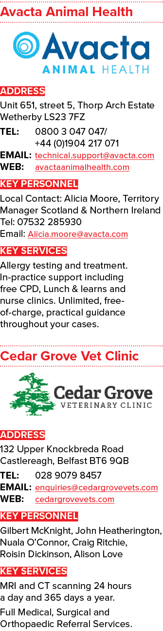 Avacta Animal Health  ADDRESS Unit 651, street 5, Thorp Arch Estate Wetherby LS23 7FZ TEL: 0800 3 047 047   +44 (0)19   