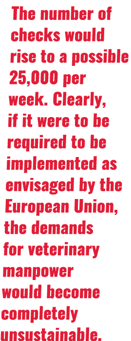 The number of checks would rise to a possible 25,000 per week  Clearly, if it were to be required to be implemented a   