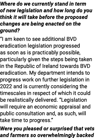 Where do we currently stand in term of new legislation and how long do you think it will take before the proposed cha   