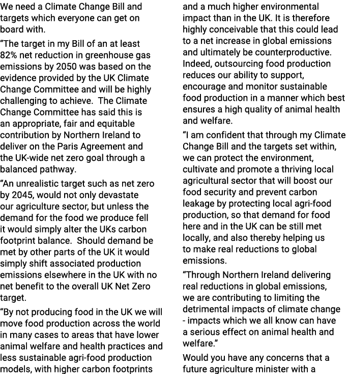 We need a Climate Change Bill and targets which everyone can get on board with    The target in my Bill of an at leas   