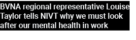 BVNA regional representative Louise Taylor tells NIVT why we must look after our mental health in work