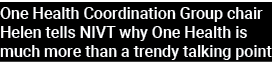 One Health Coordination Group chair Helen tells NIVT why One Health is much more than a trendy talking point