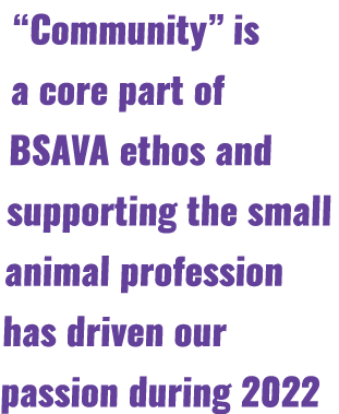 “Community” is a core part of BSAVA ethos and supporting the small animal profession has driven our passion during 2022