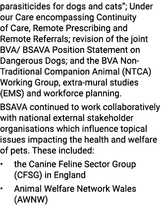 parasiticides for dogs and cats”; Under our Care encompassing Continuity of Care, Remote Prescribing and Remote Refer...