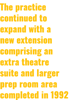 The practice continued to expand with a new extension comprising an extra theatre suite and larger prep room area com...