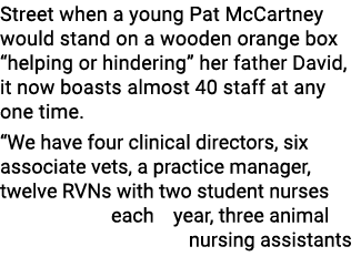 Street when a young Pat McCartney would stand on a wooden orange box “helping or hindering” her father David, it now ...