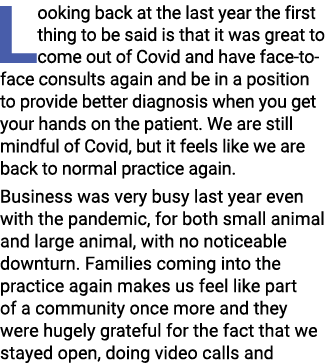 Looking back at the last year the first thing to be said is that it was great to come out of Covid and have face to f...