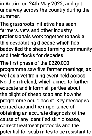 in Antrim on 24th May 2022, and got underway across the country during the summer. The grassroots initiative has seen...