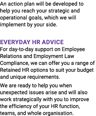 An action plan will be developed to help you reach your strategic and operational goals, which we will implement by y...