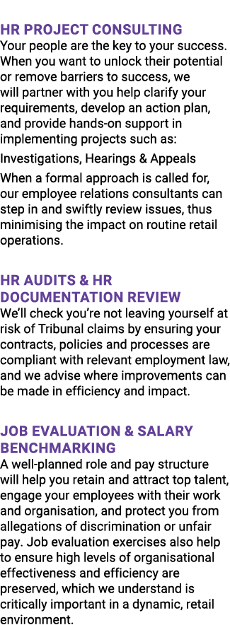  HR Project Consulting Your people are the key to your success. When you want to unlock their potential or remove bar...