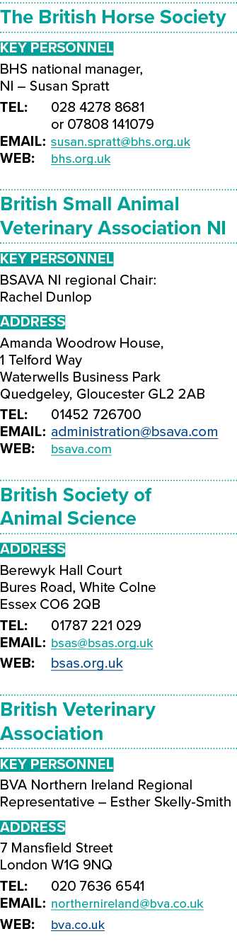 The British Horse Society Key Personnel BHS national manager, NI – Susan Spratt TEL: 028 4278 8681 or 07808 141079 EM...