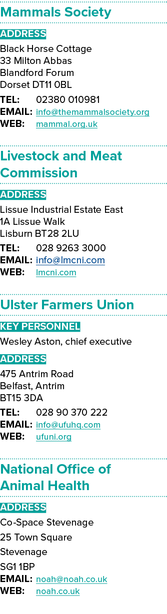 Mammals Society ADDRESS Black Horse Cottage 33 Milton Abbas Blandford Forum Dorset DT11 0BL TEL: 02380 010981 EMAIL: ...